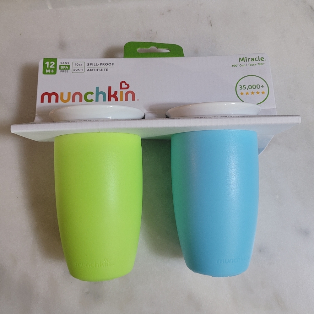 Munchkin Miracle 360 Blue Green Sippy Cups Set